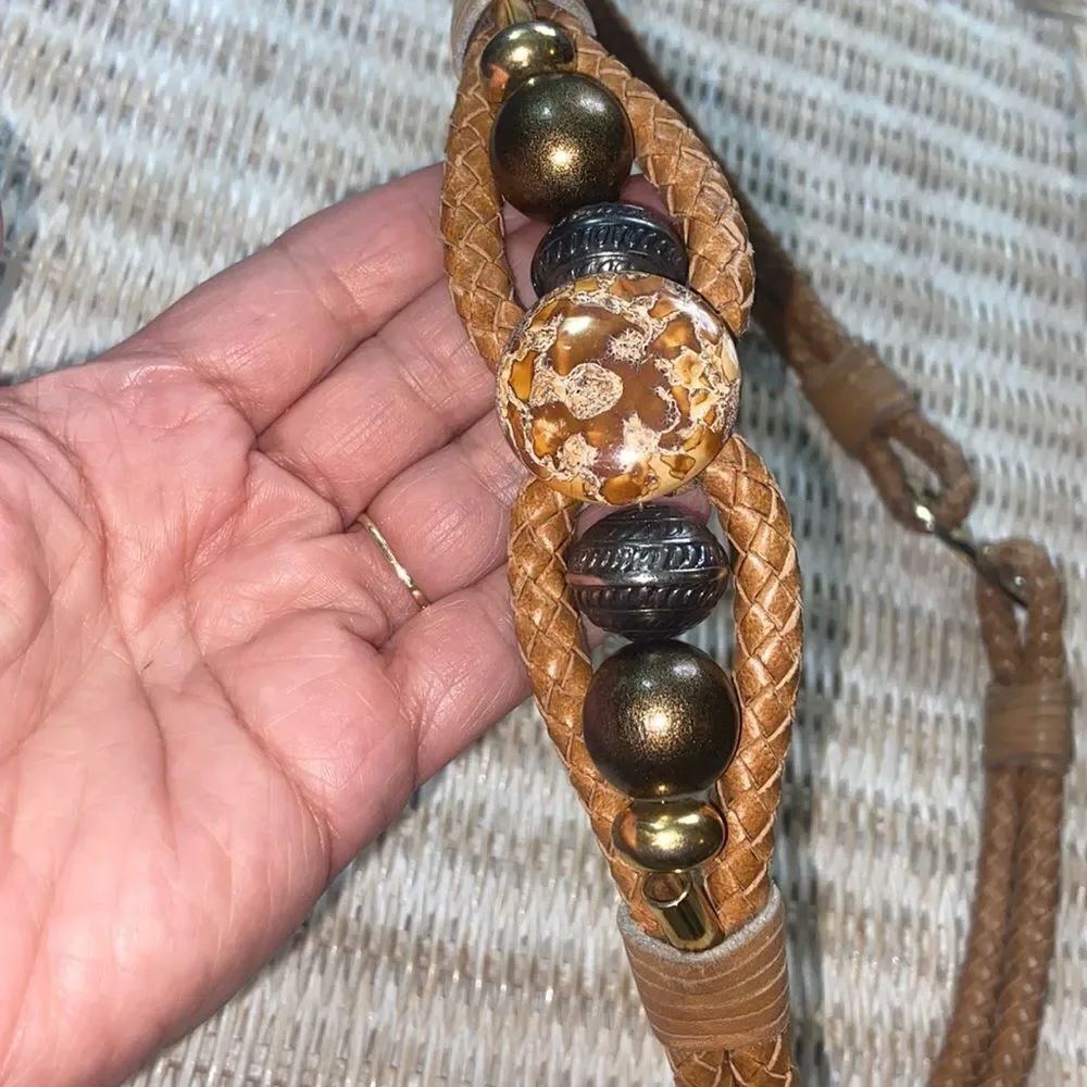 VTG HANDMADE BRAIDED LEATHER BELT - Picture 6 of 16